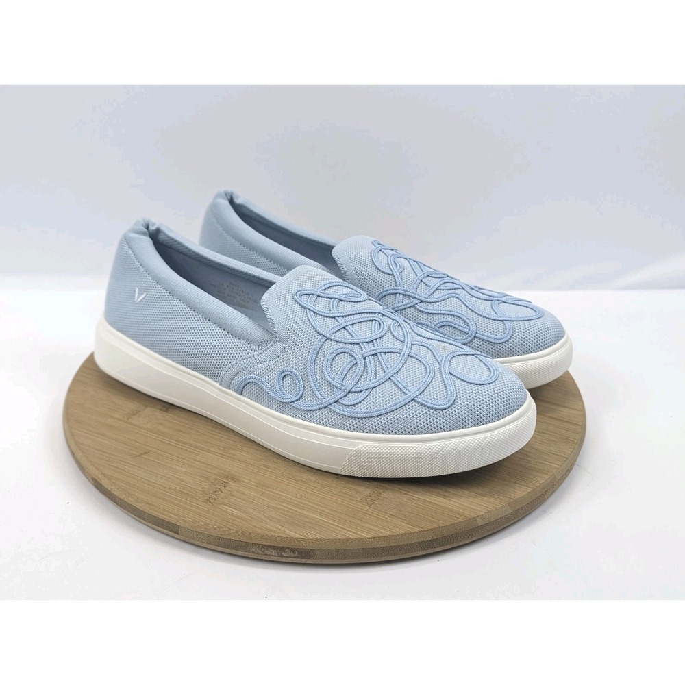 Vivaia Shoe V-Tune Sneakers Womans 11.5 Baby Blue White Classic Slip On Comfort